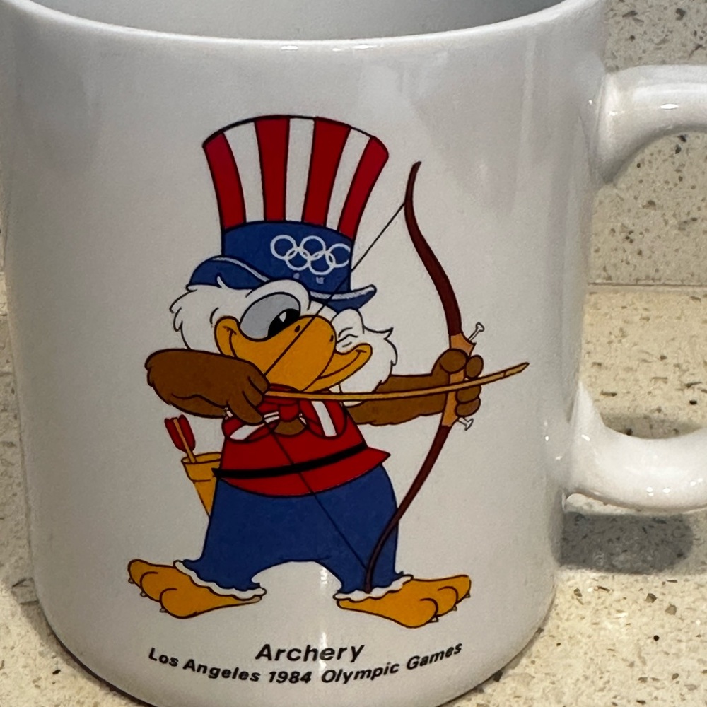 Vintage Olympic Eagle Archery Los Angeles 1984 Olympic Games Coffee Mug